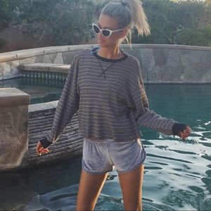 BLUE VELVET SHORTS BRANDY MELVILLE